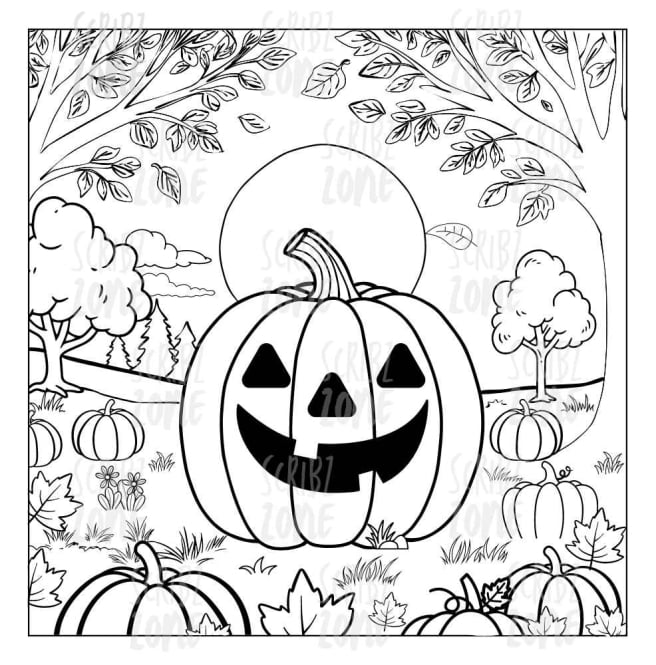 pumpkin - coloring book - My color adventure: halloween